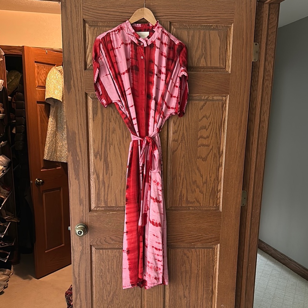 Red and Pink Tie-Dye Dress - Carolina K